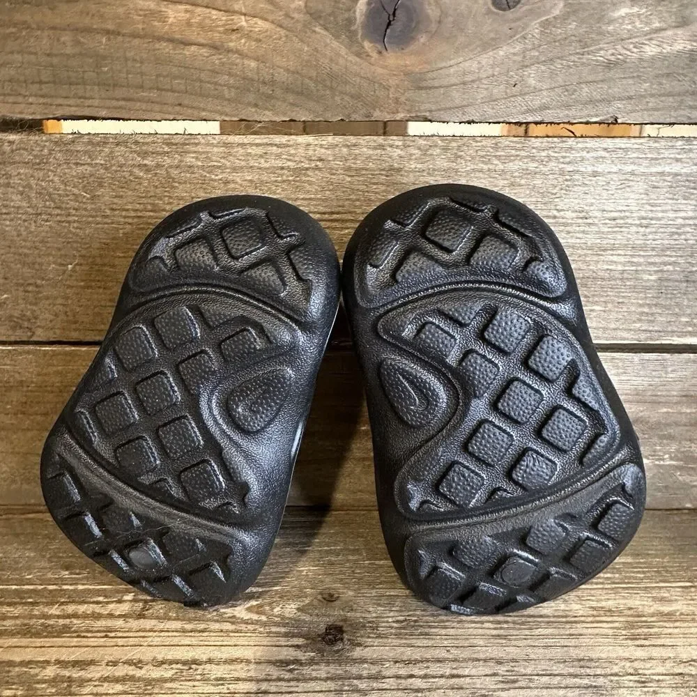 New $55 Infant Nike Aqua Swoosh Water/Land‎ Black Shoes Sandals Size 2C